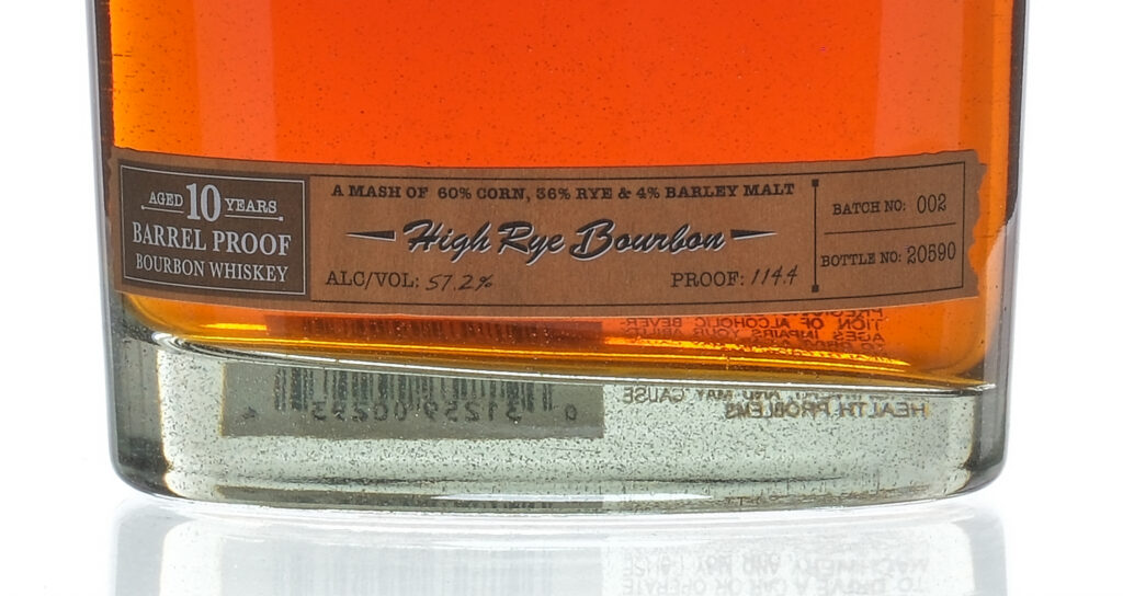 Redemption Barrel Proof High Rye Bourbon
