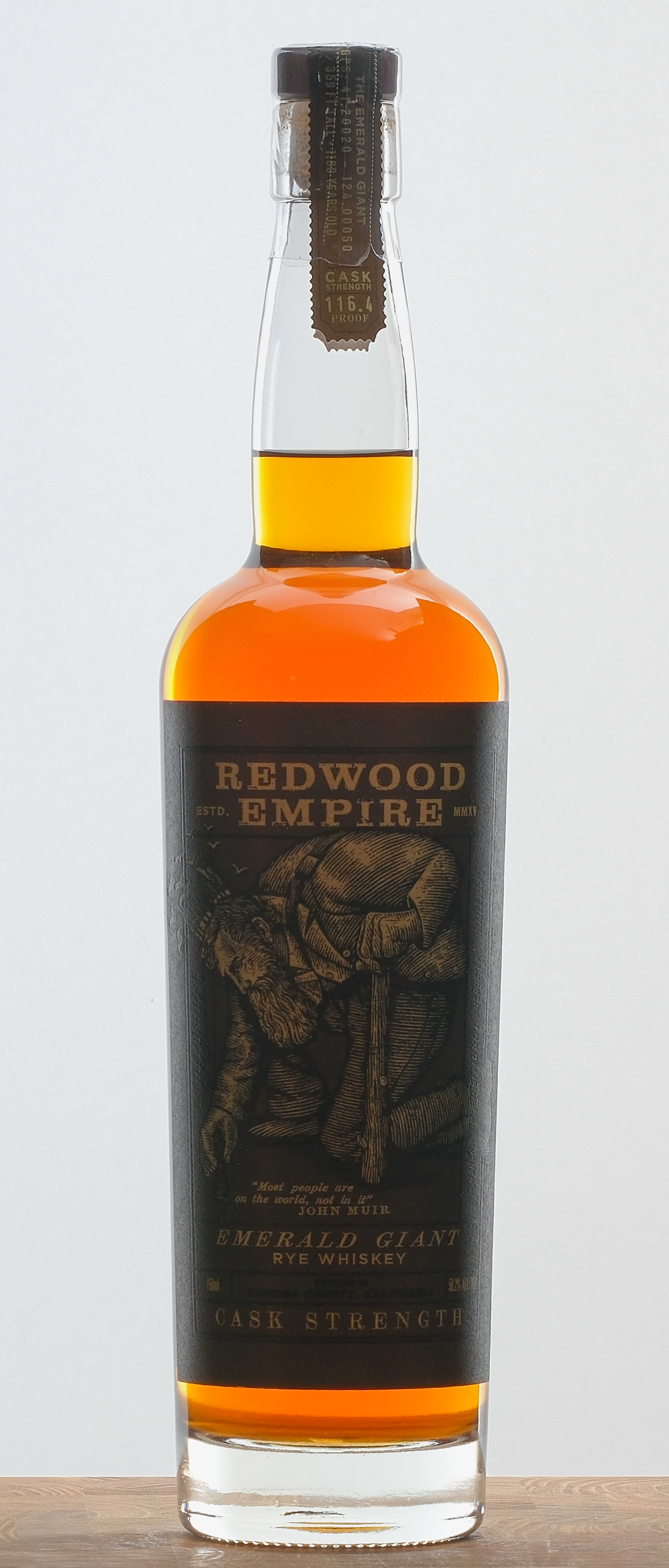 Redwood Empire Emerald Giant Cask Strength Rye Whiskey