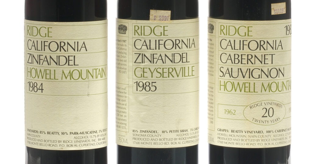 Ridge Red Blends Group 1982,84,85
