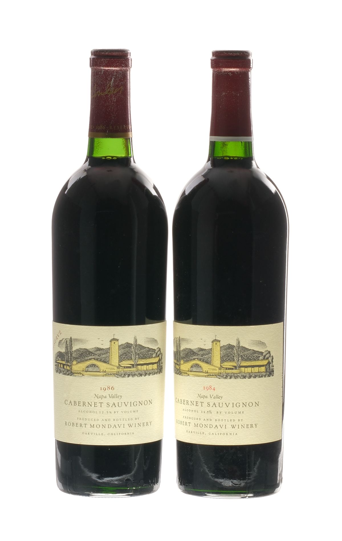 Robert Mondavi Cabernet Sauvignon Reserve 1984,86