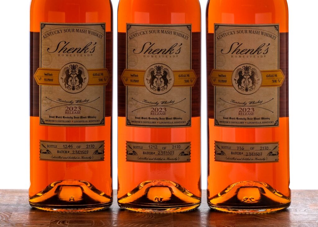 Shenk's Homestead Small Batch Sour Mash Whiskey 2023 Group (3 Bottles)