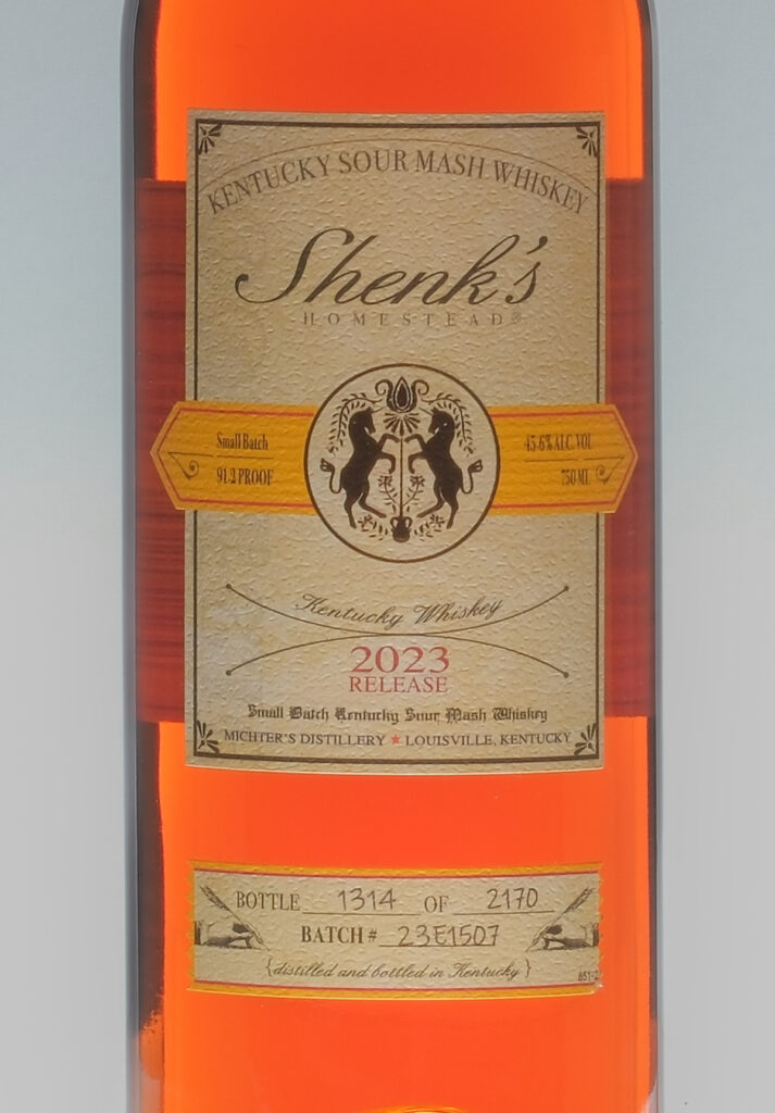 Shenk's Homestead Small Batch Whiskey 2023