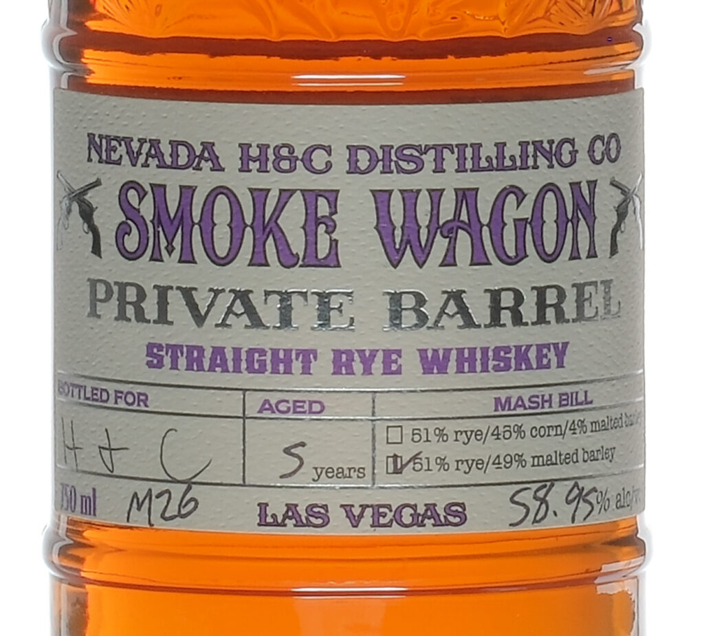 Smoke Wagon Private Barrel Straight Rye Whiskey