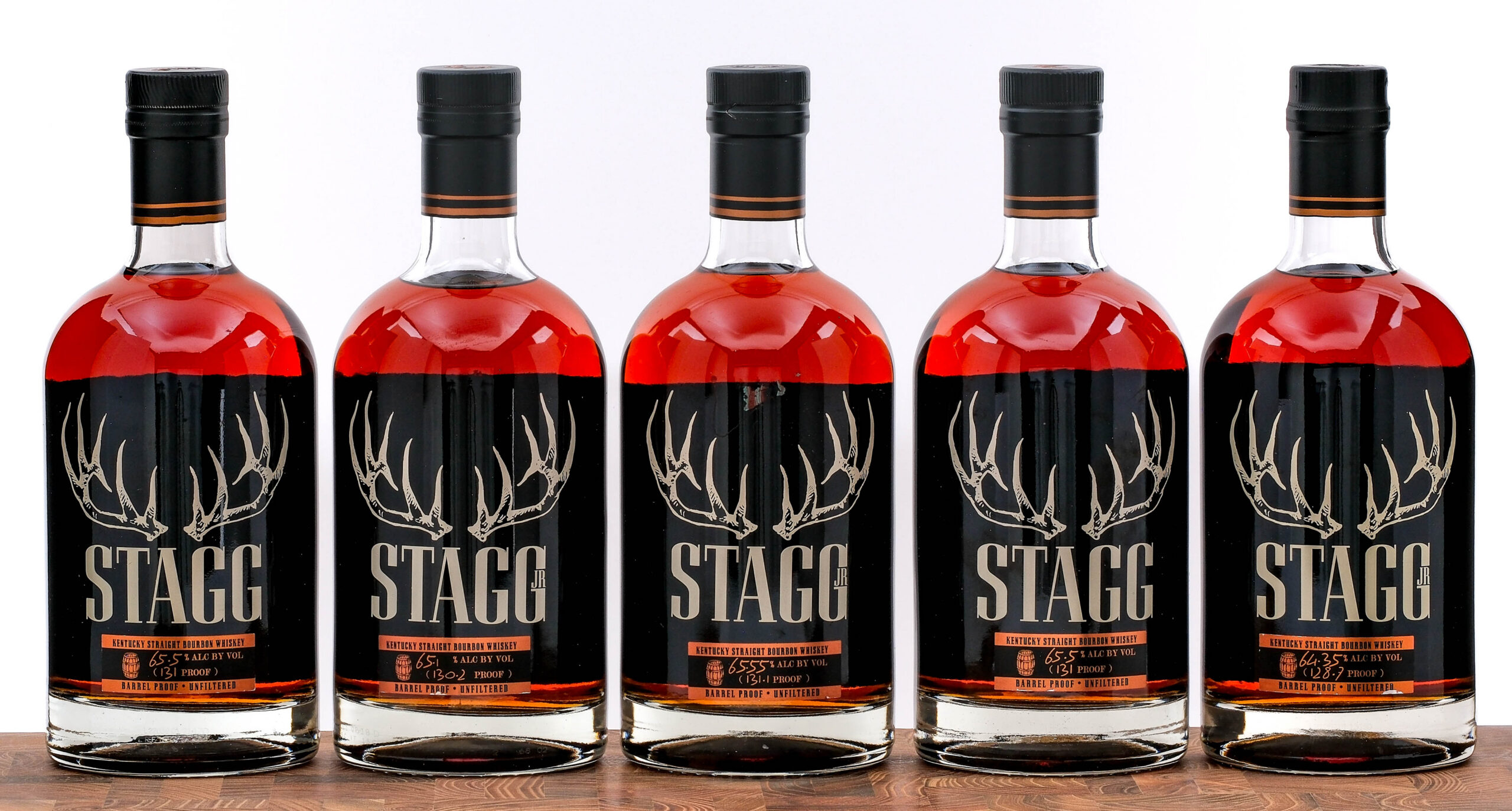 Stagg/Stagg Jr. KY Straight Bourbon Group (5 Bottles)