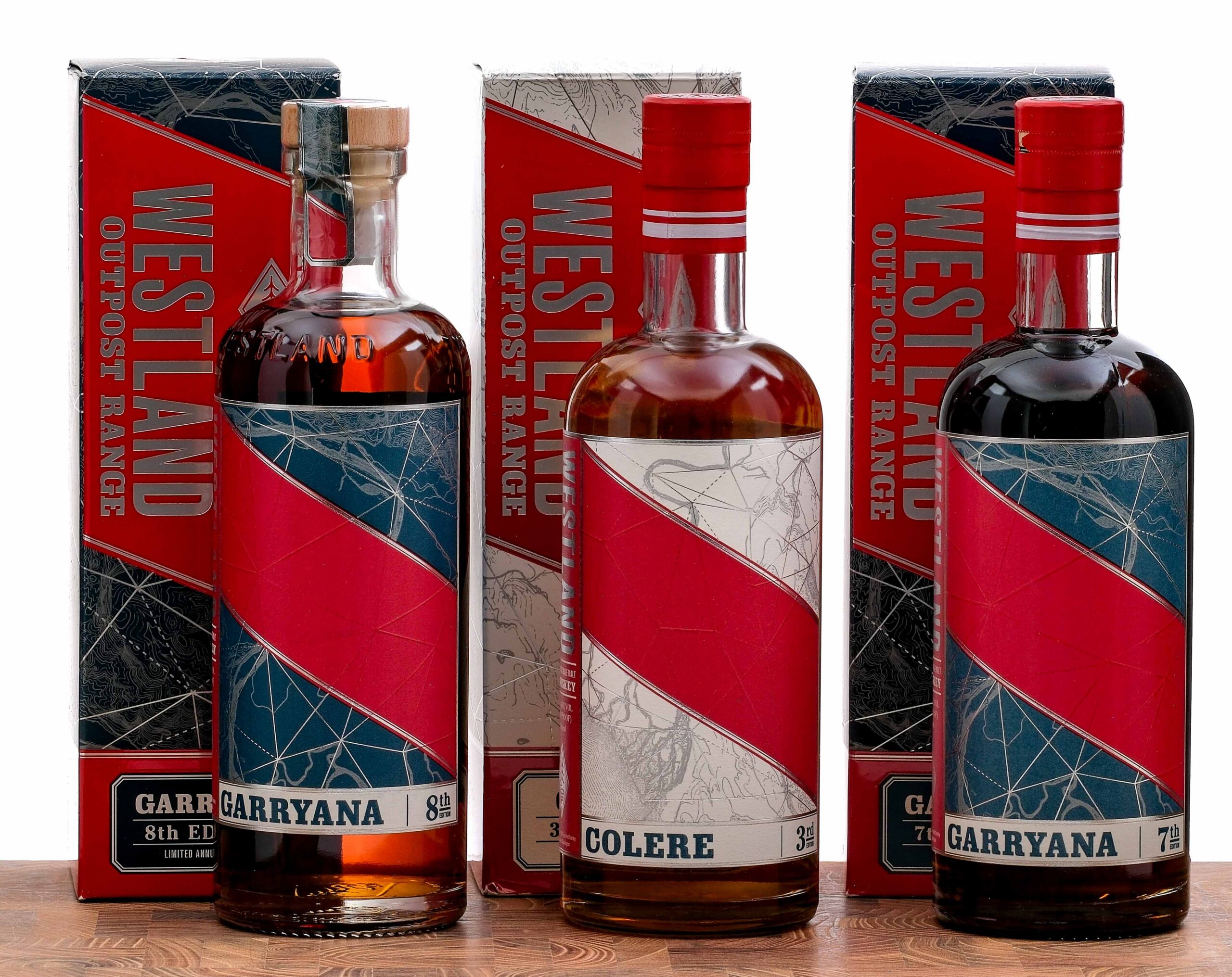 Westland "Outpost Range" American Single Malt Whiskey Group (3 Bottles)