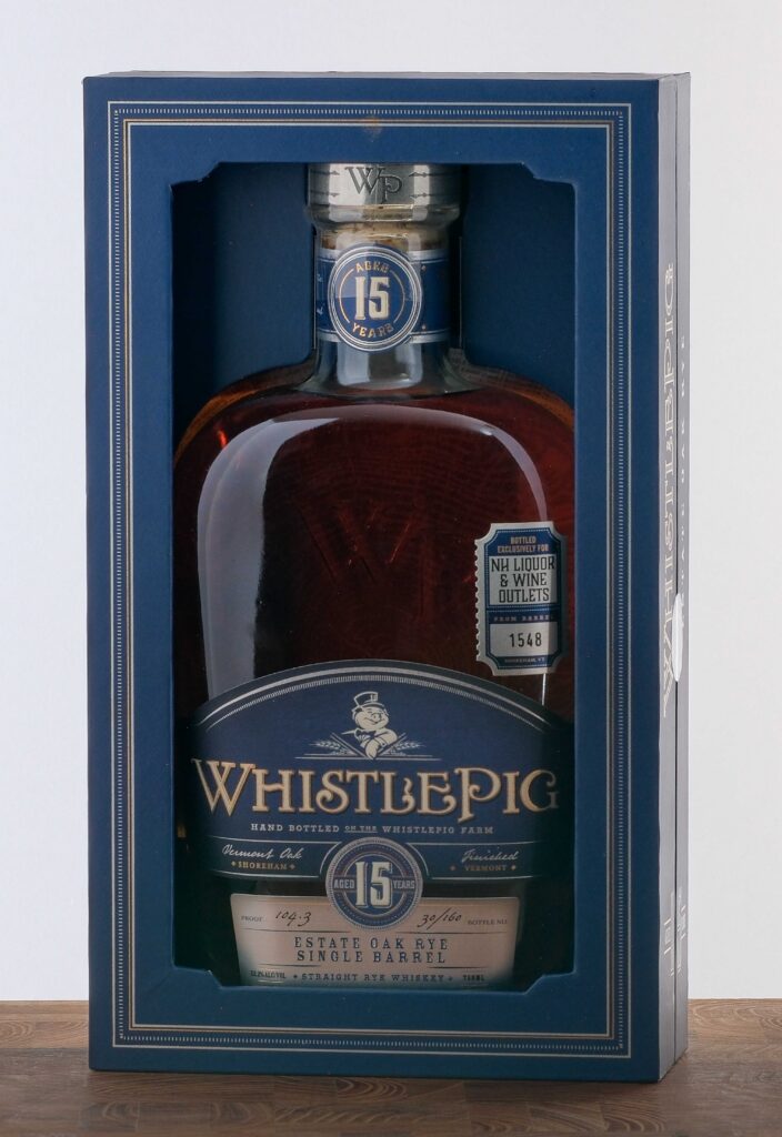 WhistlePig 15 Yr Select Estate Oak Single BBL Straight Rye