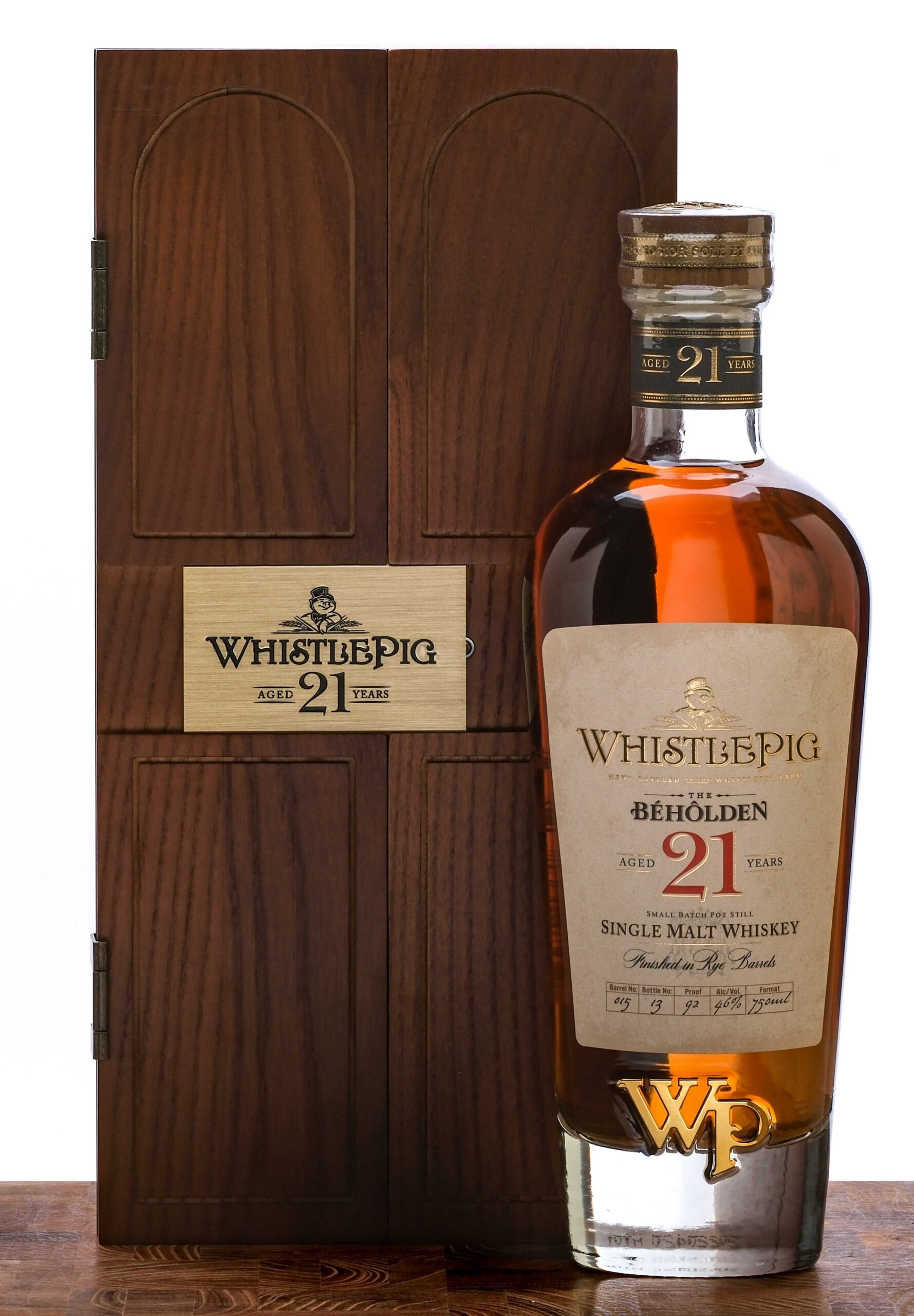 WhistlePig Beholden 21 Year Single Malt Whiskey 2022