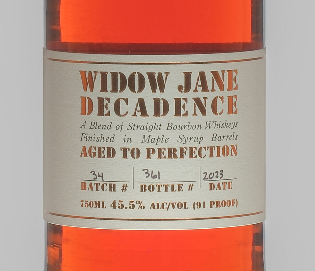 Widow Jane Decadence Straight Bourbon 2023