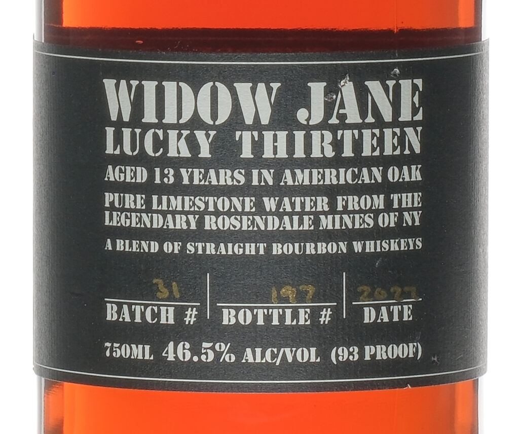 Widow Jane Lucky Thirteen Straight Bourbon 2023