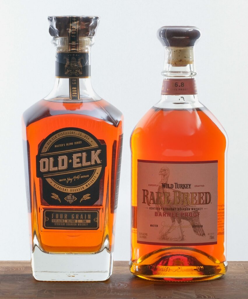Wild Turkey Rare Breed and Old Elk Four Grain Bourbon Group (2 Bottles)