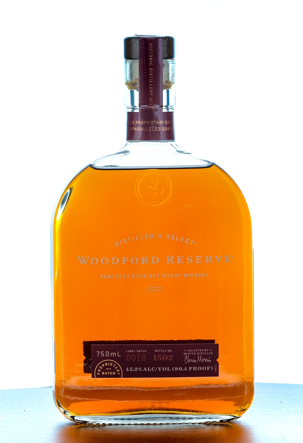 Woodford Reserve Straight Wheat Whiskey Label Batch 0018
