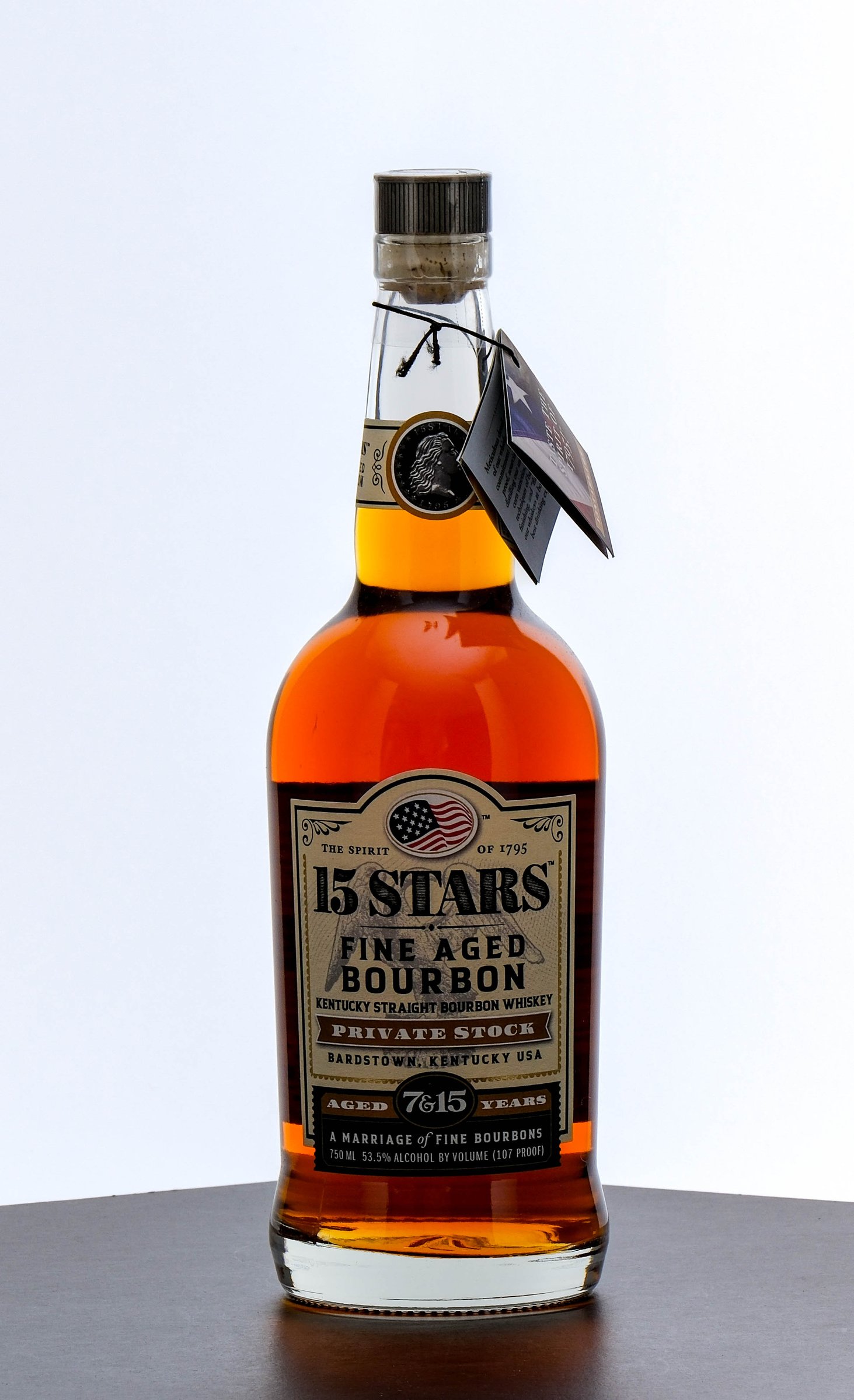 15 Stars 7 & 15 Year Private Stock KY Straight Bourbon