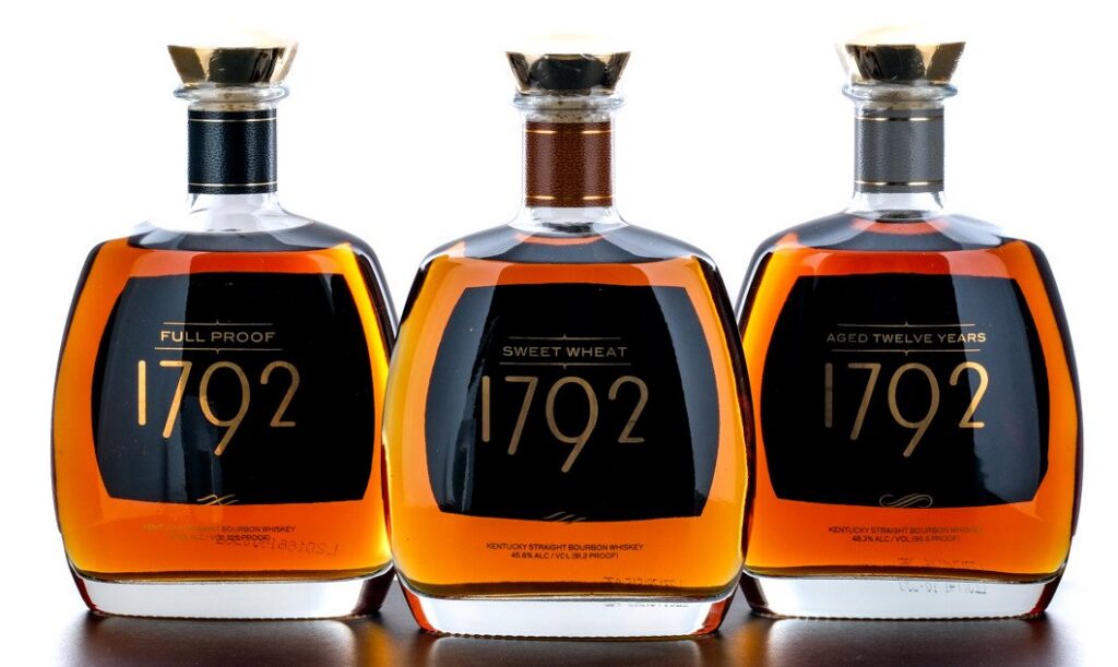 1792 Twelve Year, Sweet Wheat, and Full Proof Bourbon Whiskey: Three Bottles