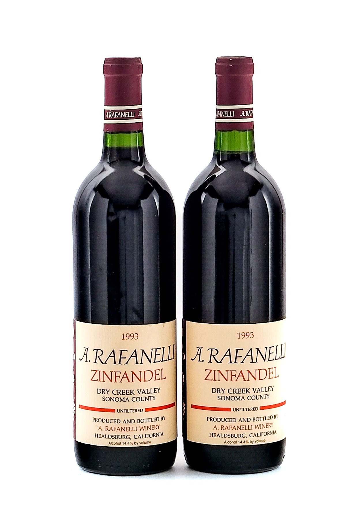 A. Rafanelli Sonoma County Dry Creek Valley Zinfandel 1993 Group (2 Bottles)