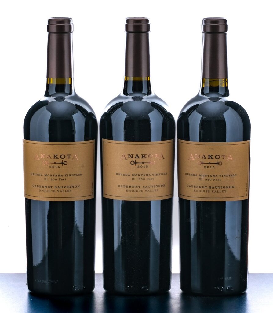 Anakota Helena Montana Vineyard Knights Valley Cabernet Sauvignon 2015 (3 Bottles)