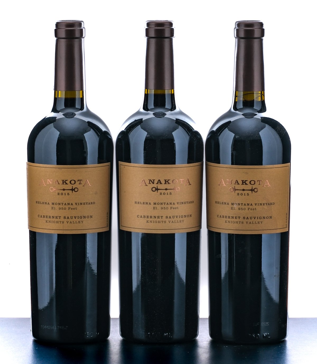 Anakota Helena Montana Vineyard Knights Valley Cabernet Sauvignon 2015 (3 Bottles)