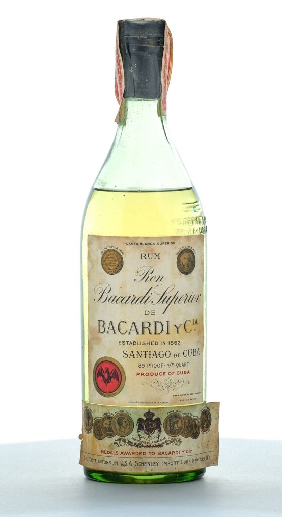 Bacardi Superior Rum Vintage Bottle