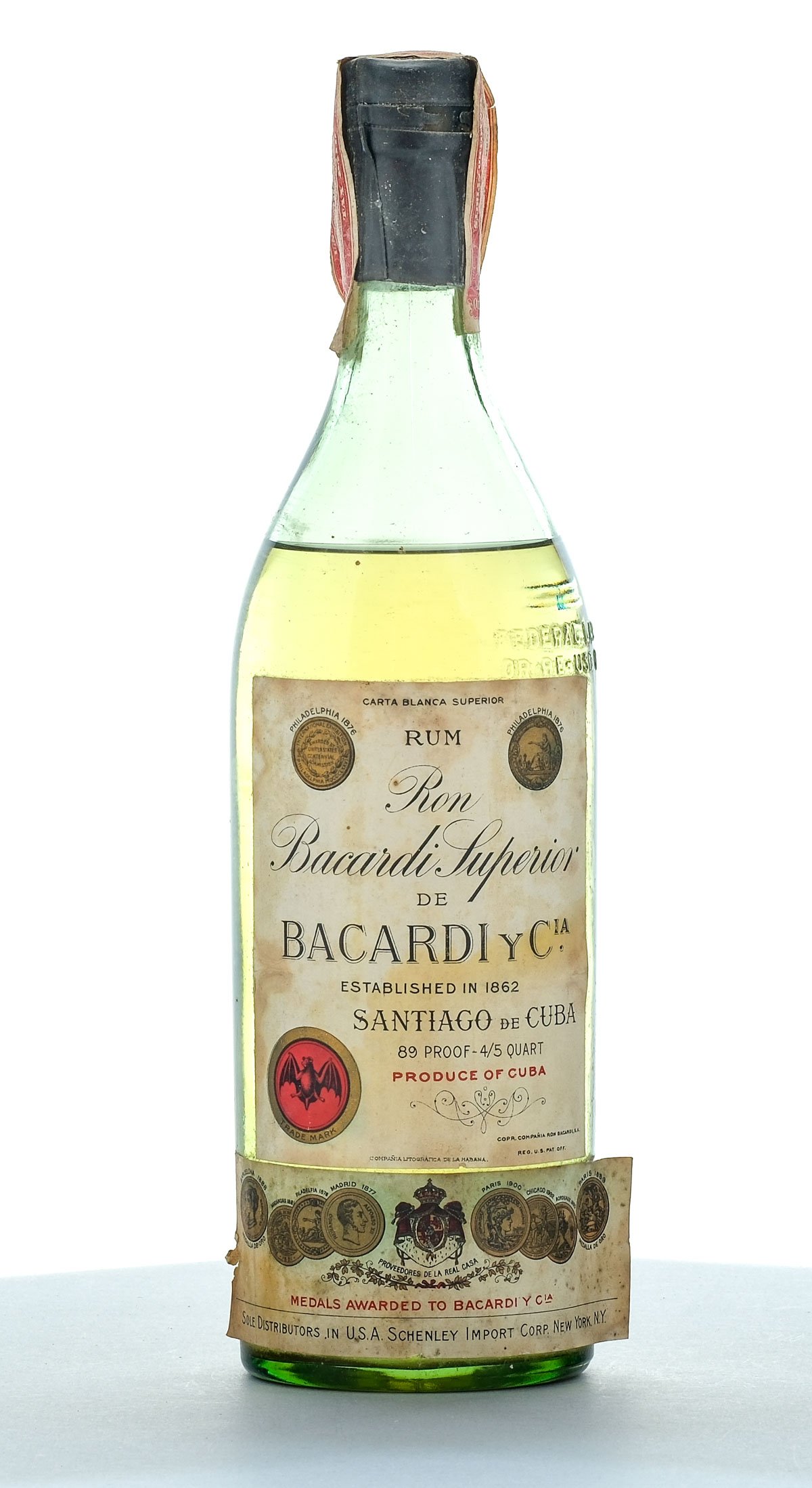 Bacardi Superior Rum Vintage Bottle