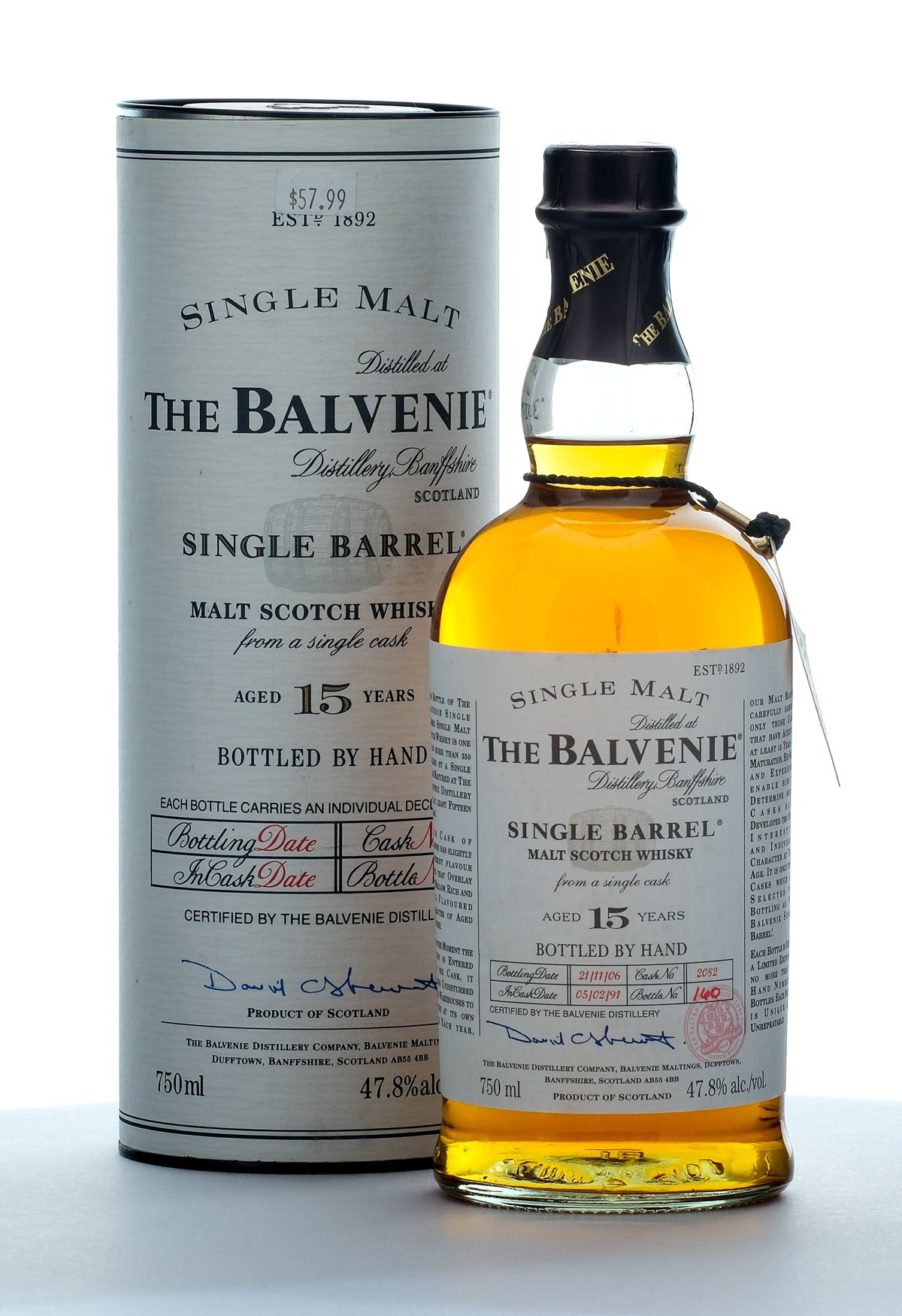 Balvenie 15 Year Single Barrel Single Malt Scotch 2006