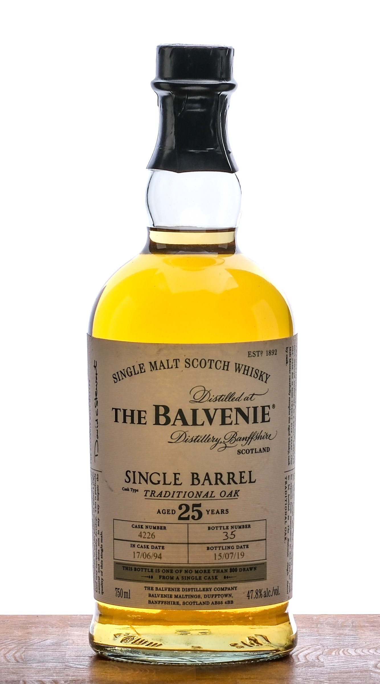 Balvenie 25 Yr Single Barrel Traditional Oak Single Malt Scotch 2019