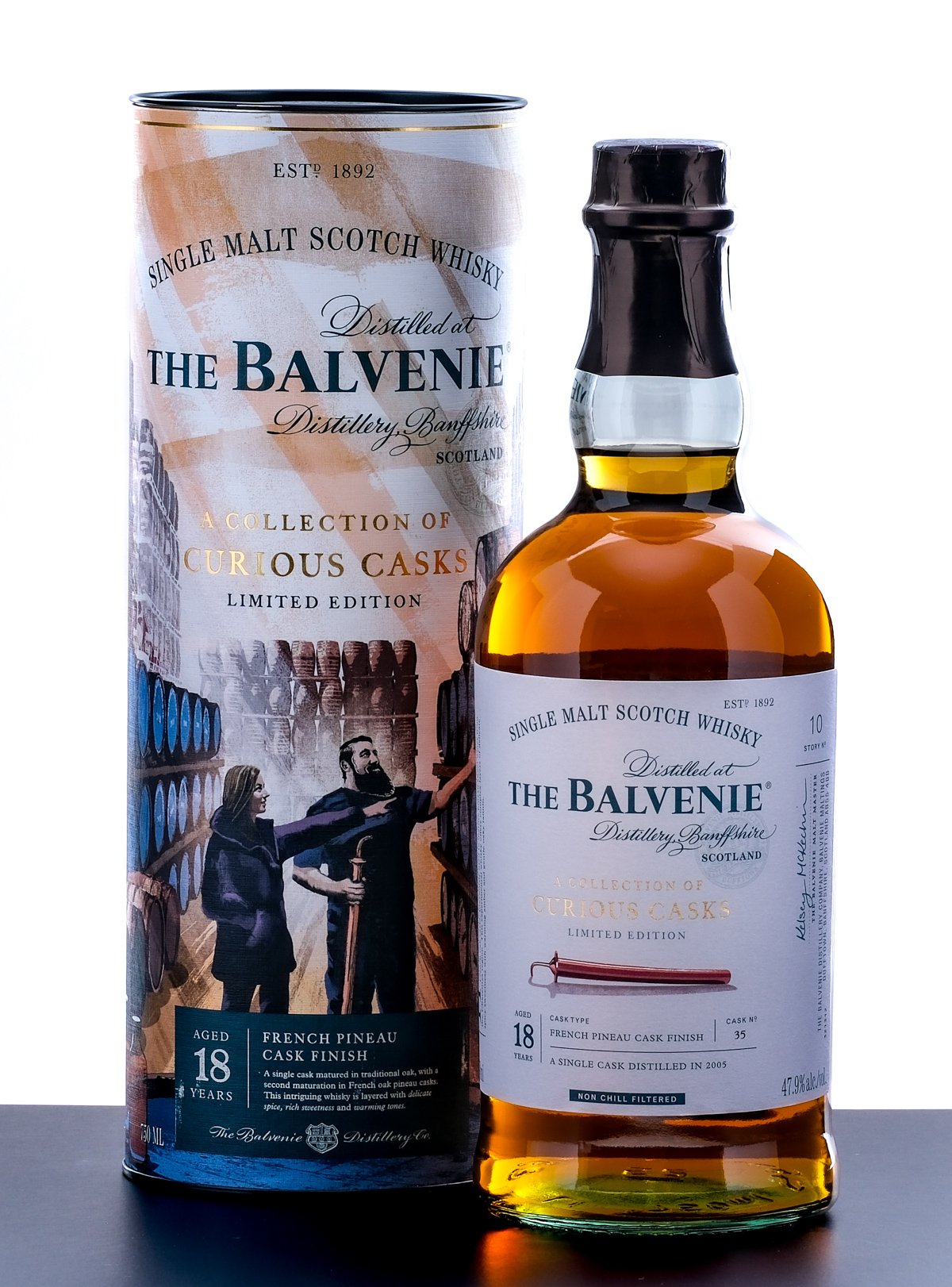 Balvenie Curious Casks French Pineau Cask Finish Story 10 18 Yr Single Malt Scotch