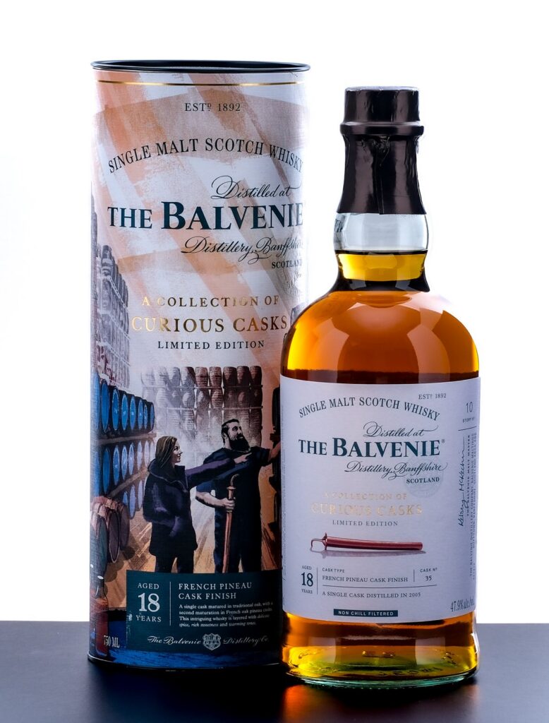 Balvenie Curious Casks French Pineau Cask Finish Story 10 18 Yr Single Malt Scotch