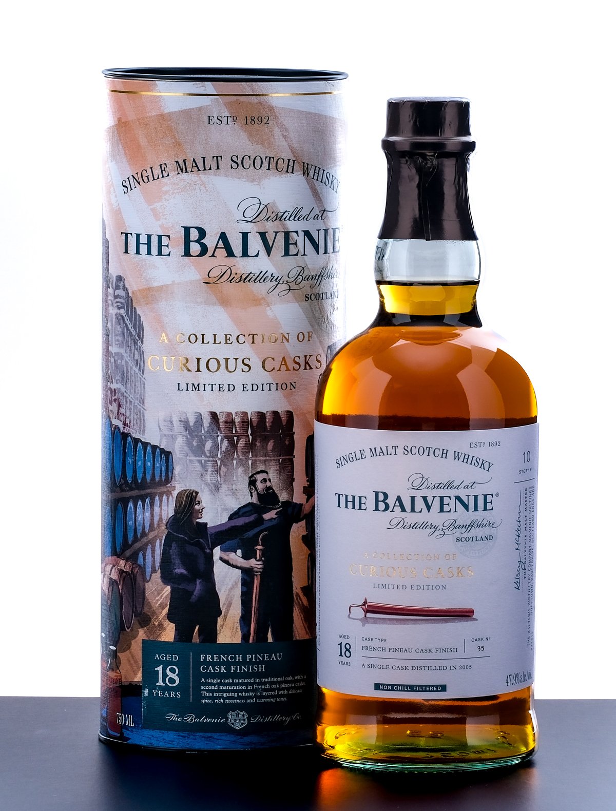 Balvenie Curious Casks French Pineau Cask Finish Story 10 18 Yr Single Malt Scotch