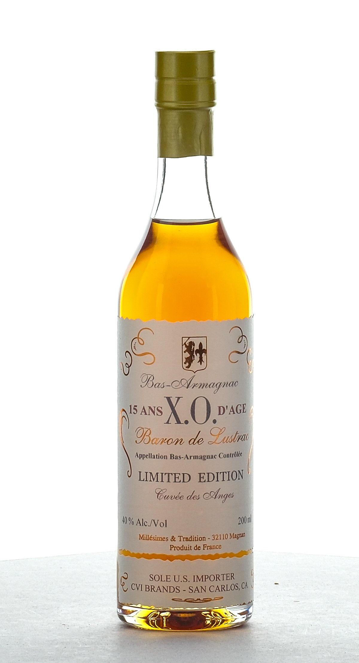 Baron de Lustrac X.O. 15 Year Limited Edition Cuvee des Anges Bas-Armagnac 200ml