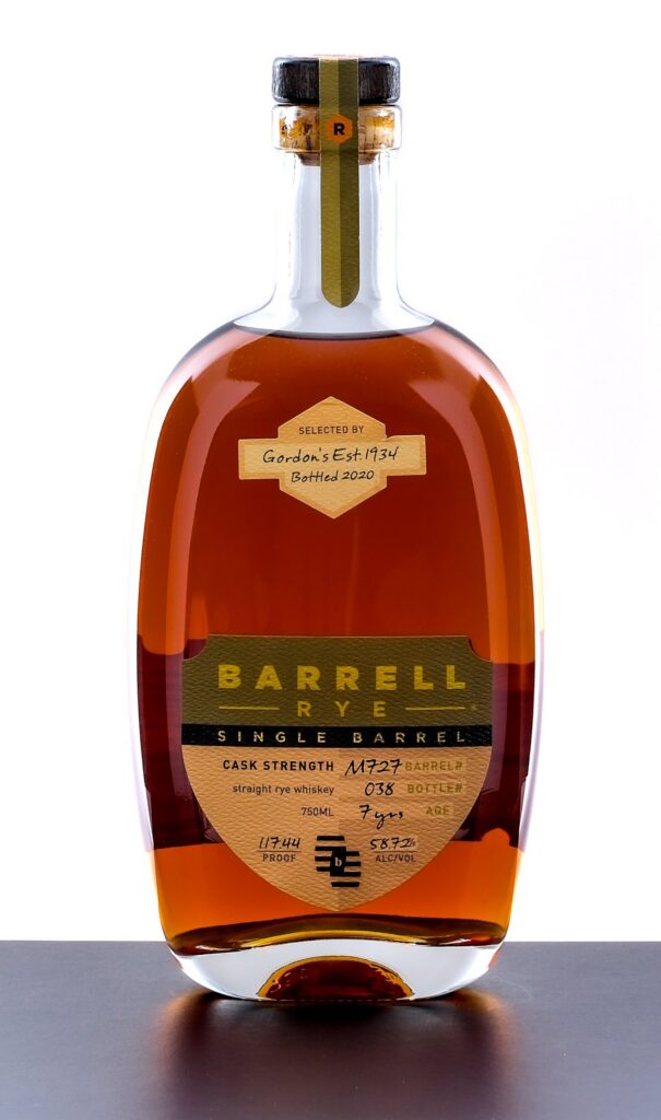 Barrell 7 Year Single Barrel Select Cask Strength Straight Rye 2020