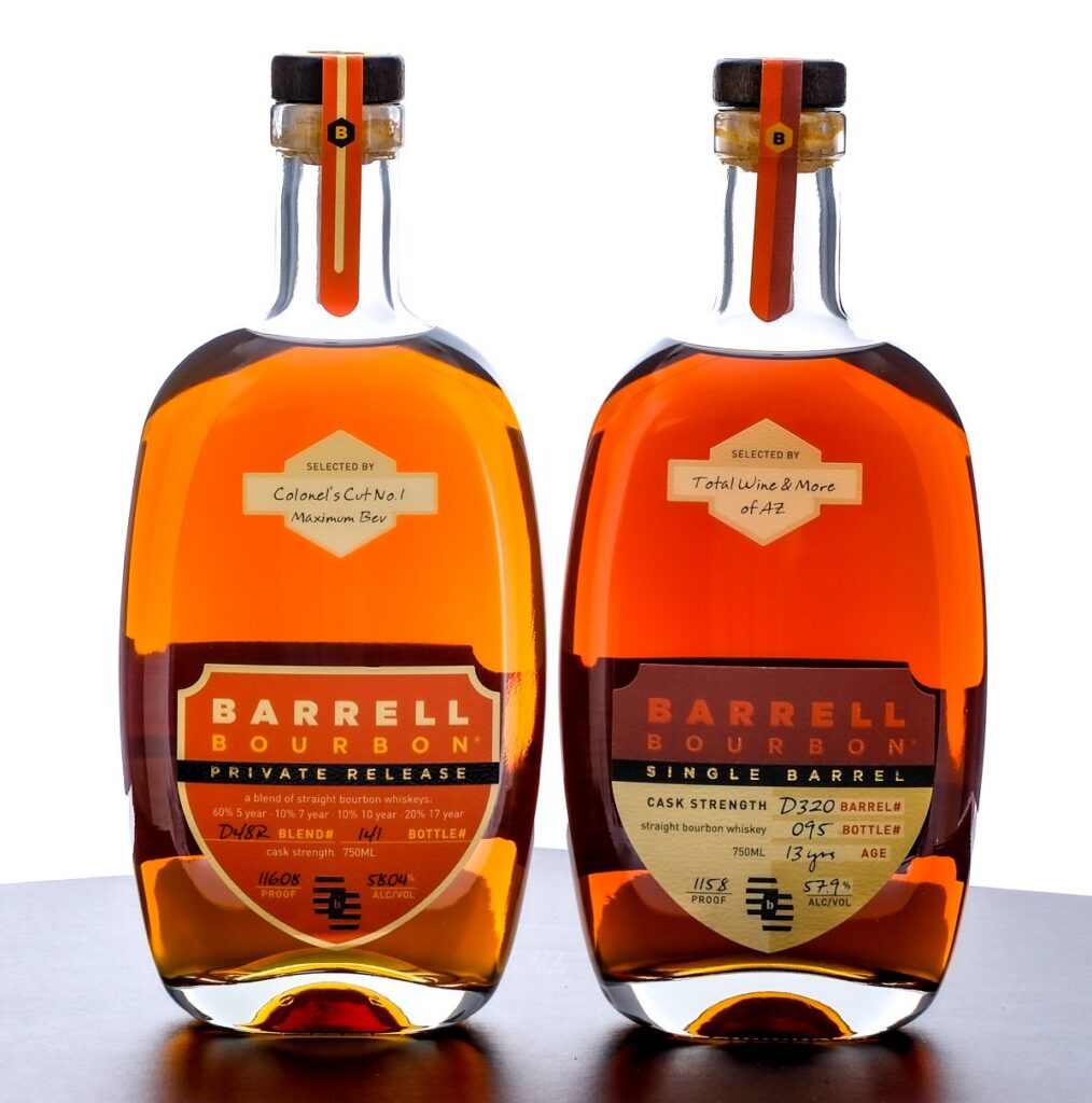 Barrell Bourbon 13 Year Single Barrel Cask Strength Straight Bourbon and Private Release. (2 Bottle Lot)