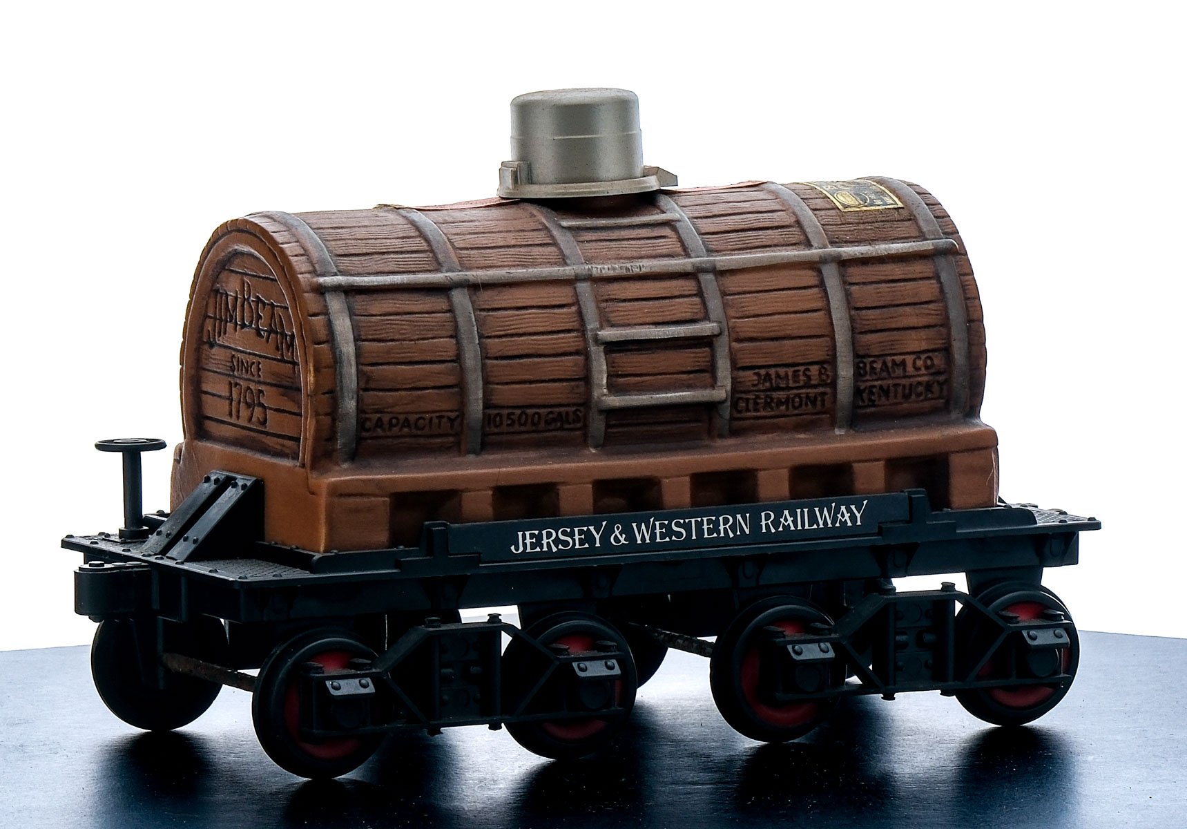 Beam 100 Months Bourbon Jersey & Western Railway Jim Beam Tankard Car Decanter 1983