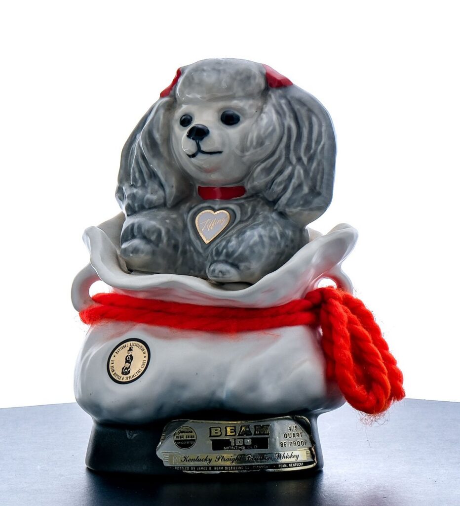 Beam 100 Months Old "Tiffiny" Poodle Decanter Kentucky Whiskey