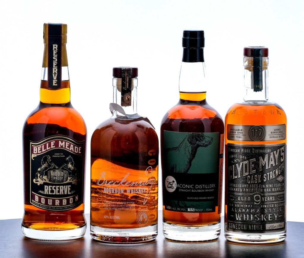 Belle Meade/Breckenridge/Clyde May's/Taconic Distillery Bourbon Group (4 Bottles)