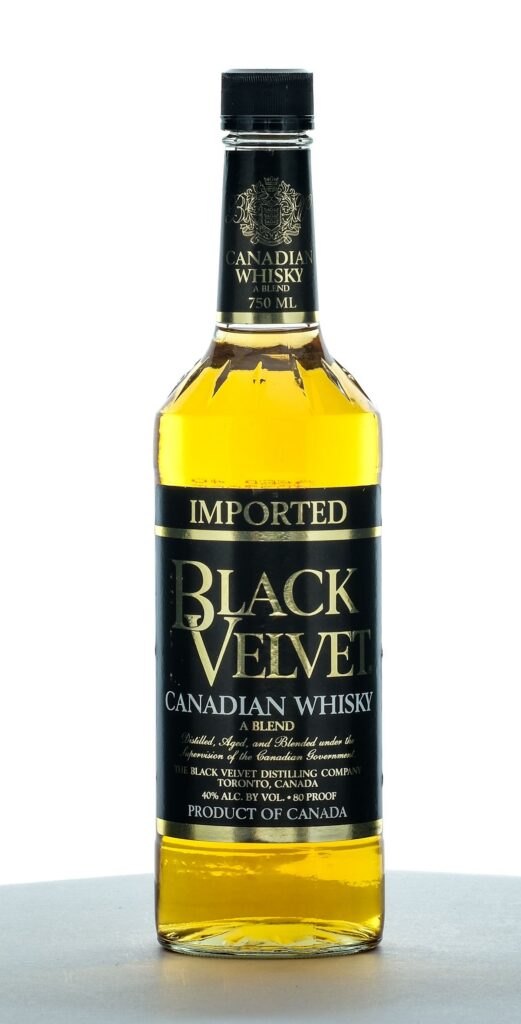 Black Velvet 40 Month Blended Canadian Whisky Vintage Bottle