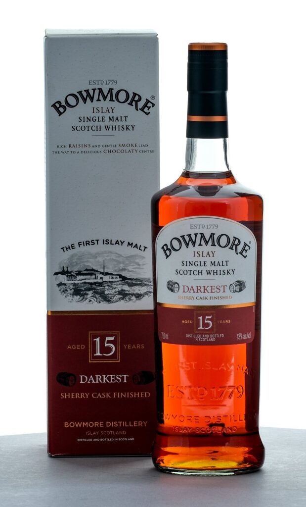 Bowmore 15 Year Darkest Sherry Cask Finish Islay Single Malt Scotch