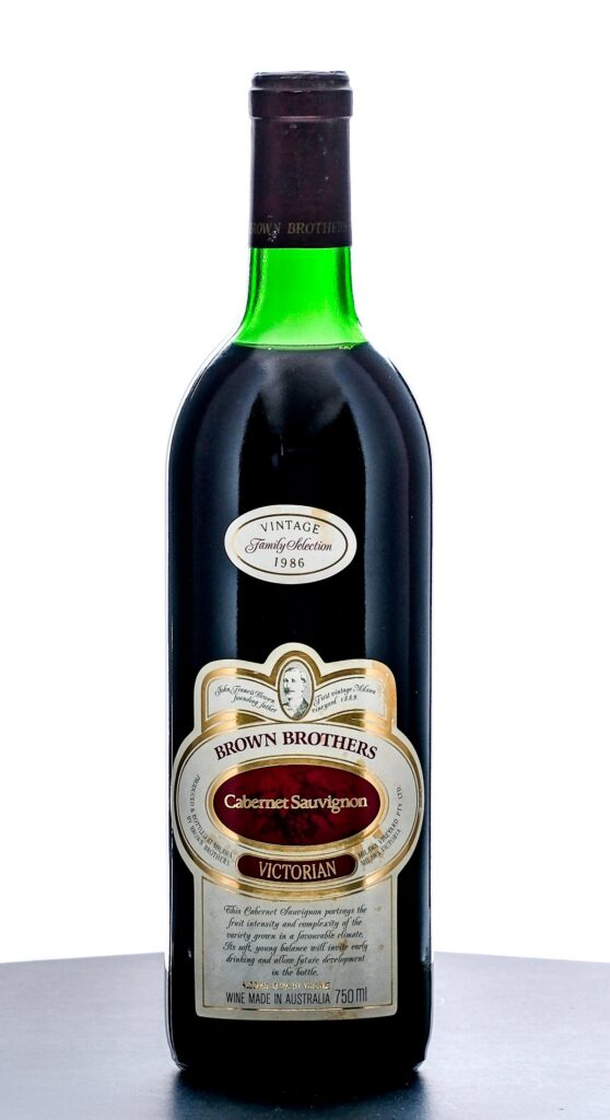 Brown Brothers Family Selection Cabernet Sauvignon 1986