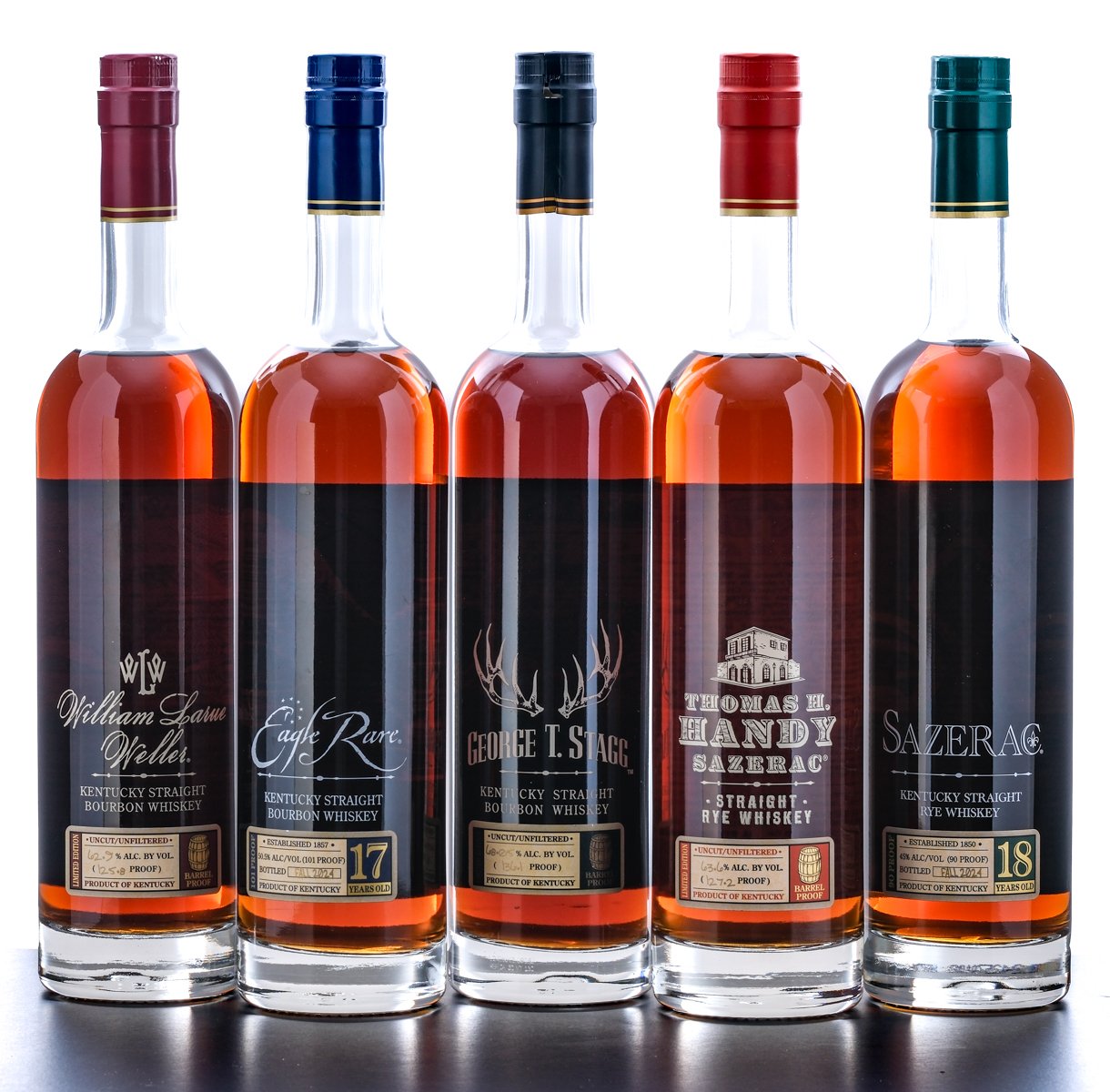 Buffalo Trace Antique Collection Vertical 2024 Releases: 5 Bottles BTAC