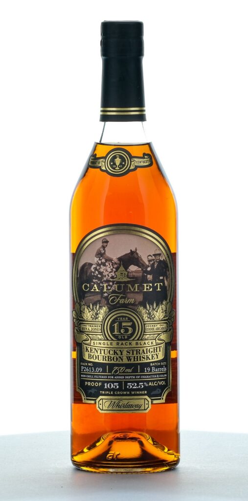 Calumet Farm Single Rack Black 15 Year Straight Bourbon