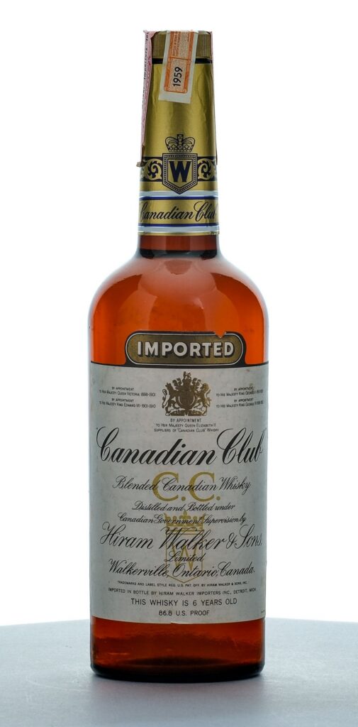 Canadian Club 6 Year Blended Canadian Whisky Vintage Bottle 1959