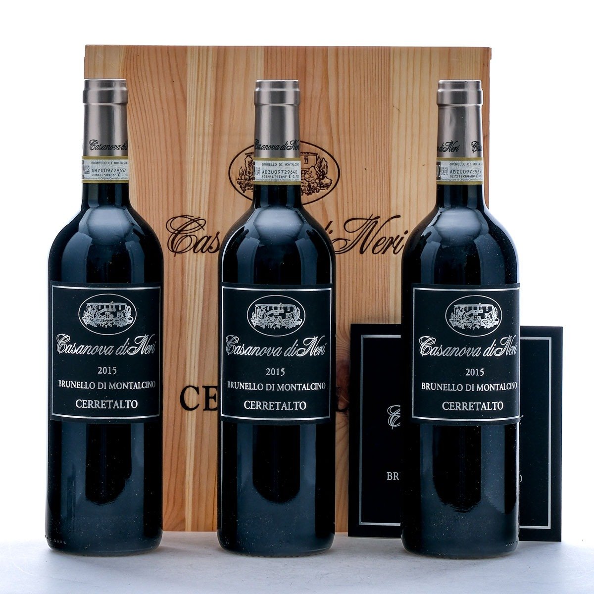 Casanova di Neri Cerretalto Brunello di Montalcino 2015 Case (3 Bottles)