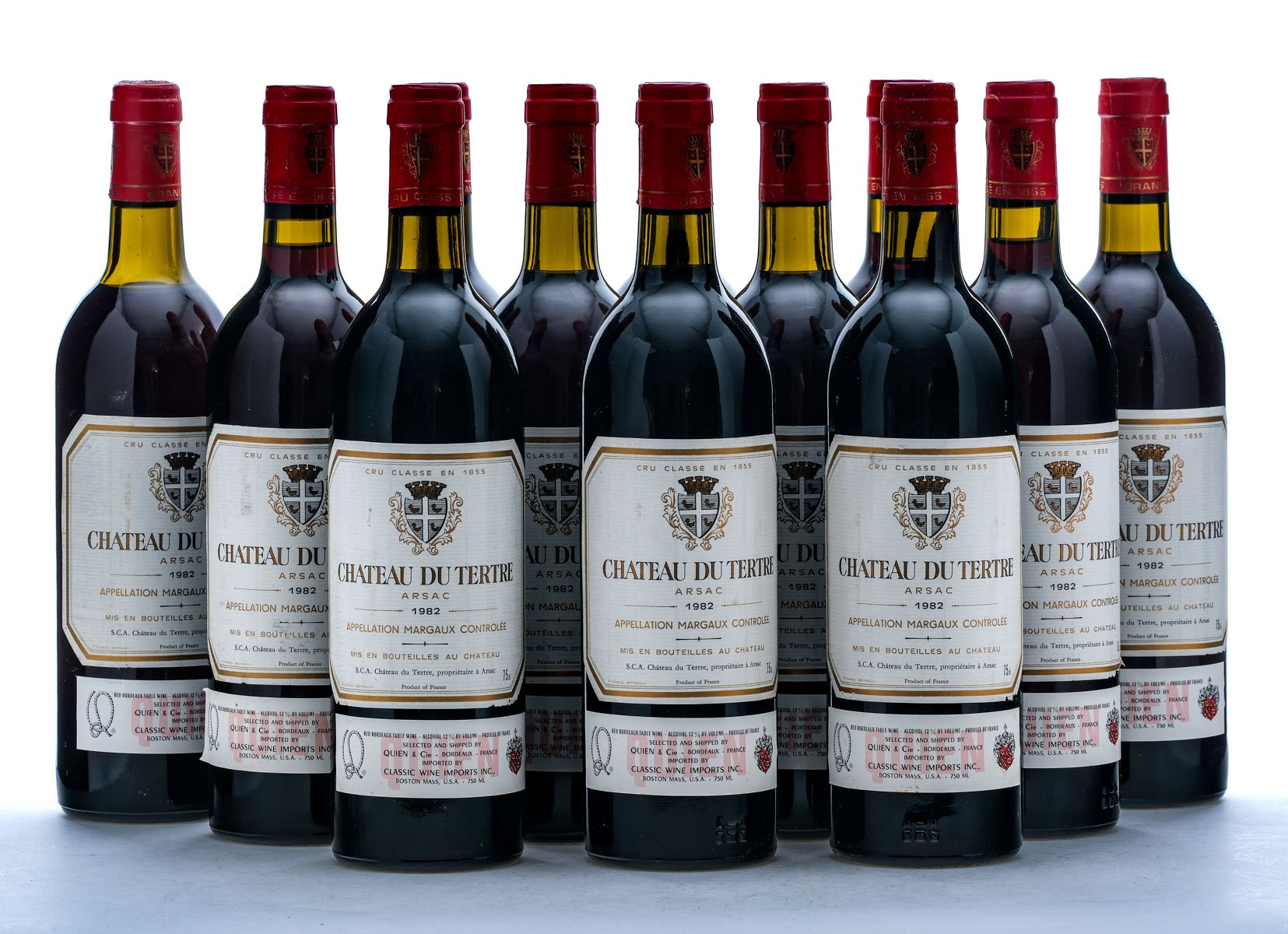 Chateau du Tertre Arsac Red Bordeaux Table Wine 1982 Case (12 Bottles)
