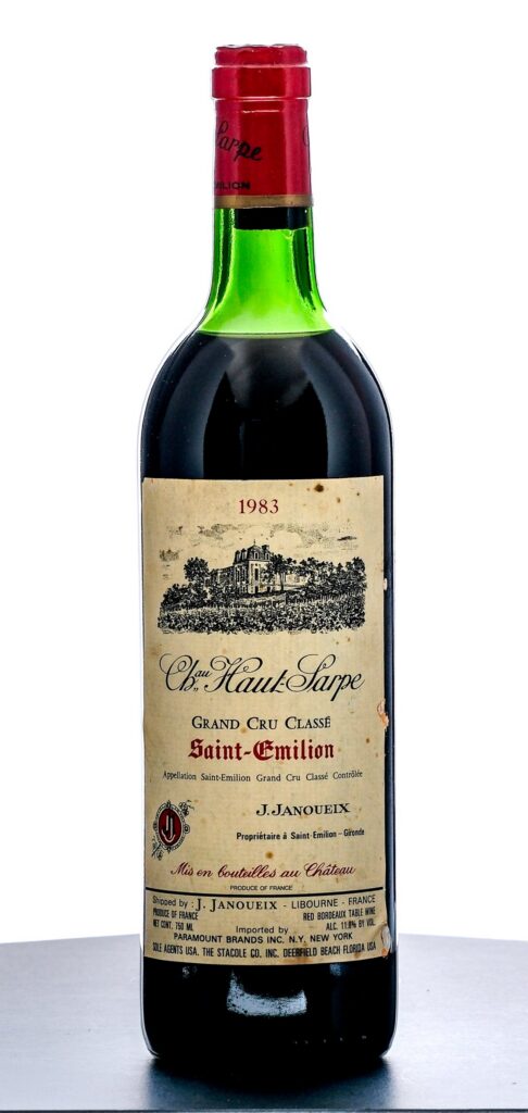 Chateau Haut-Sarpe Grand Cru Classe Bordeaux 1983