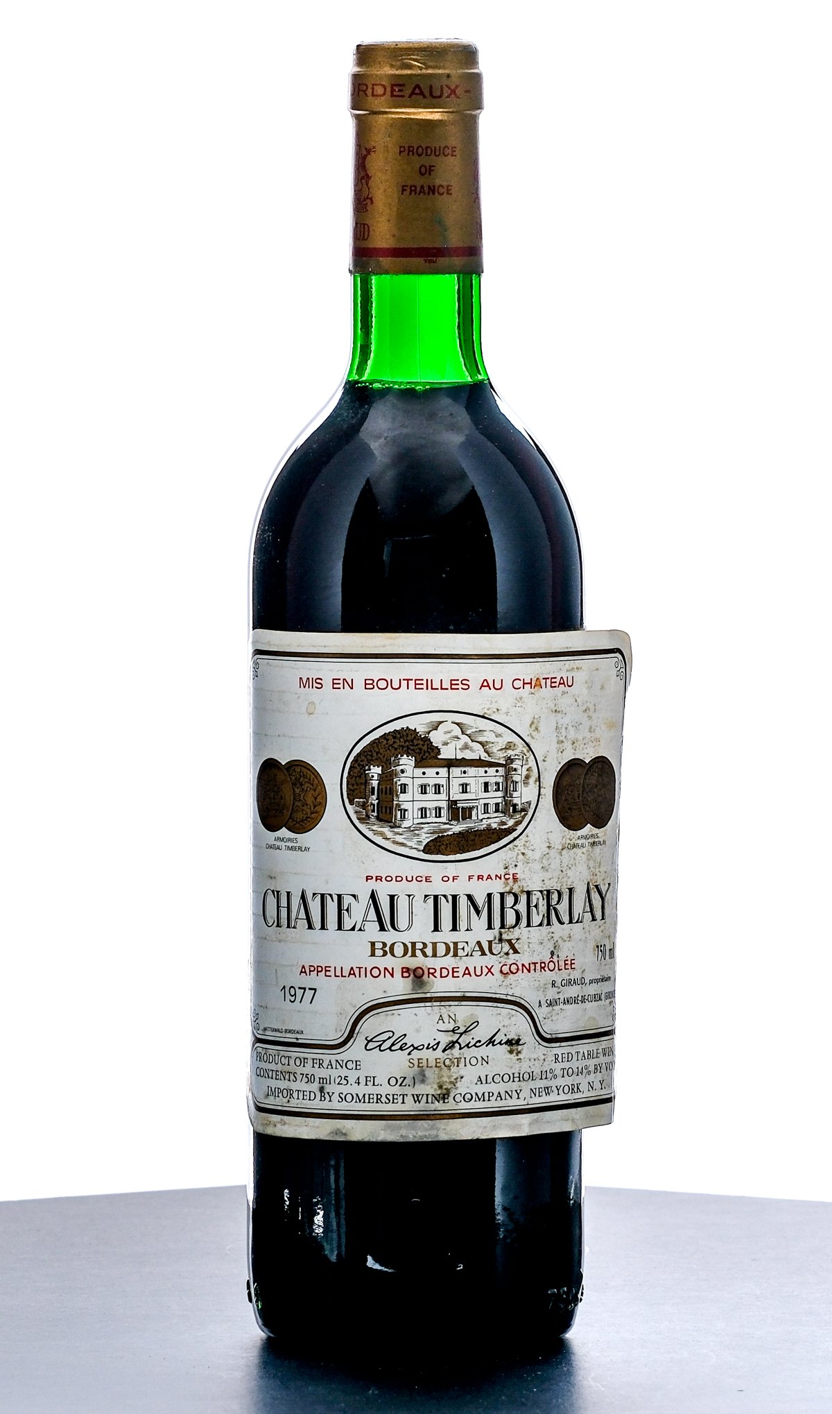 Chateau Timberlay Bordeaux Red Table Wine 1977