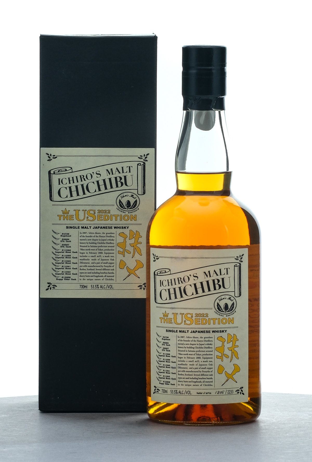 Chichibu Ichiro's Malt U.S. Edition Single Malt Japanese Whisky 2022 700ml