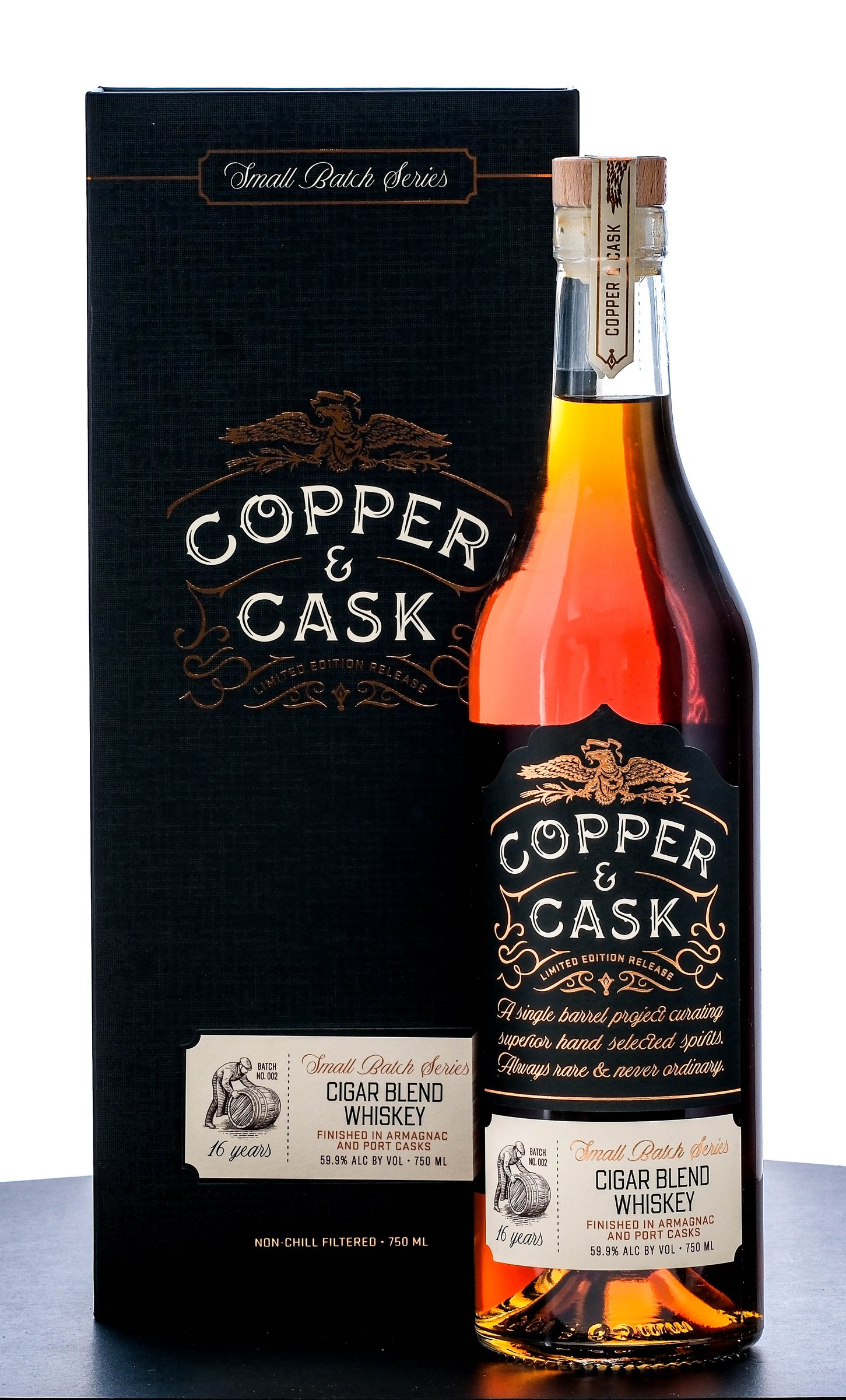 Copper & Cask 16 Year Small Batch Series Cigar Blend Whiskey Batch No. 002
