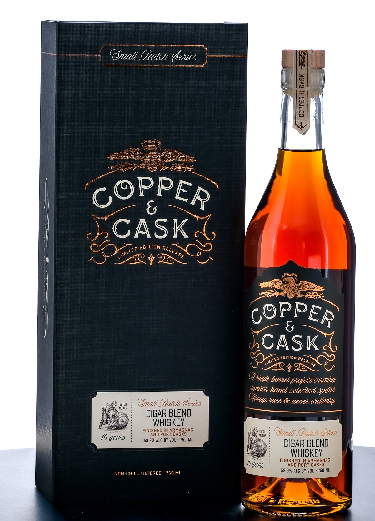 Copper & Cask 16 Year Small Batch Series Cigar Blend Whiskey Batch No. 002