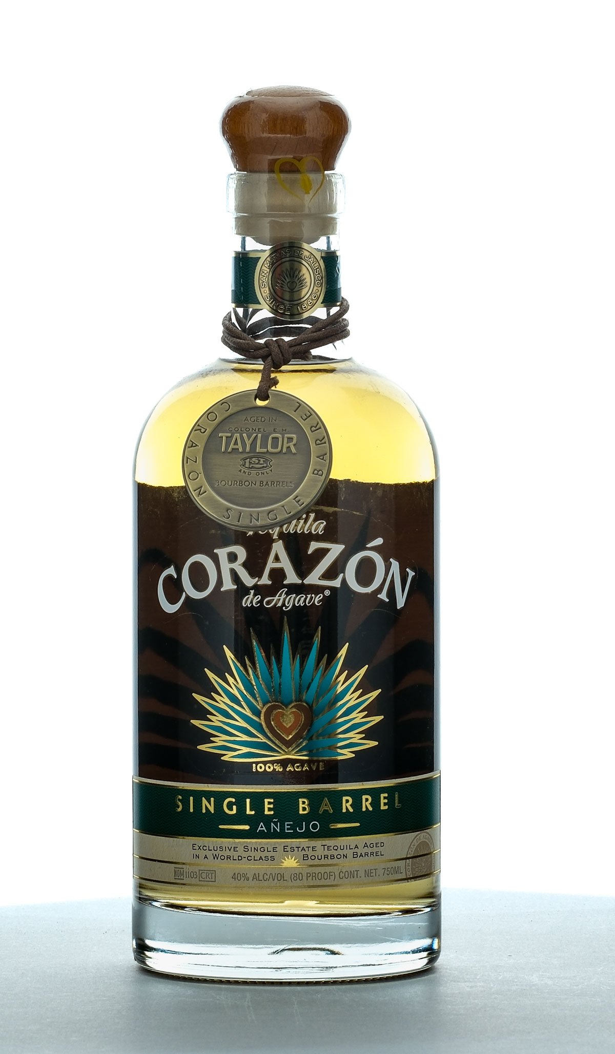 Corazon Single Barrel Colonel E.H. Taylor Barrel Aged Tequila Anejo Rhody Barrel Brotherhood