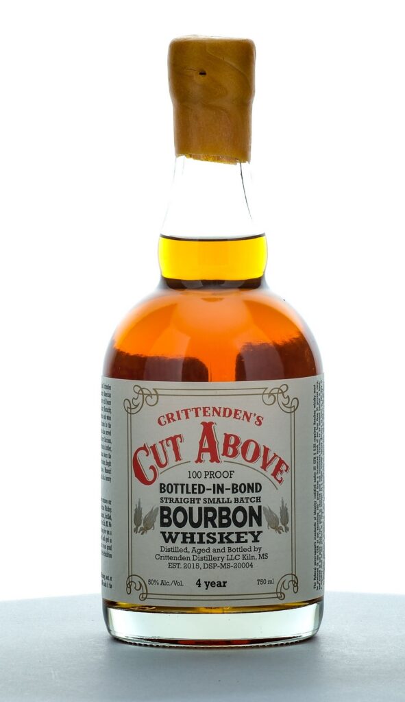 Cut Above 4 Year  Bottled-in-Bond Small Batch Straight Bourbon Matt Crittenden Signed Bottle
