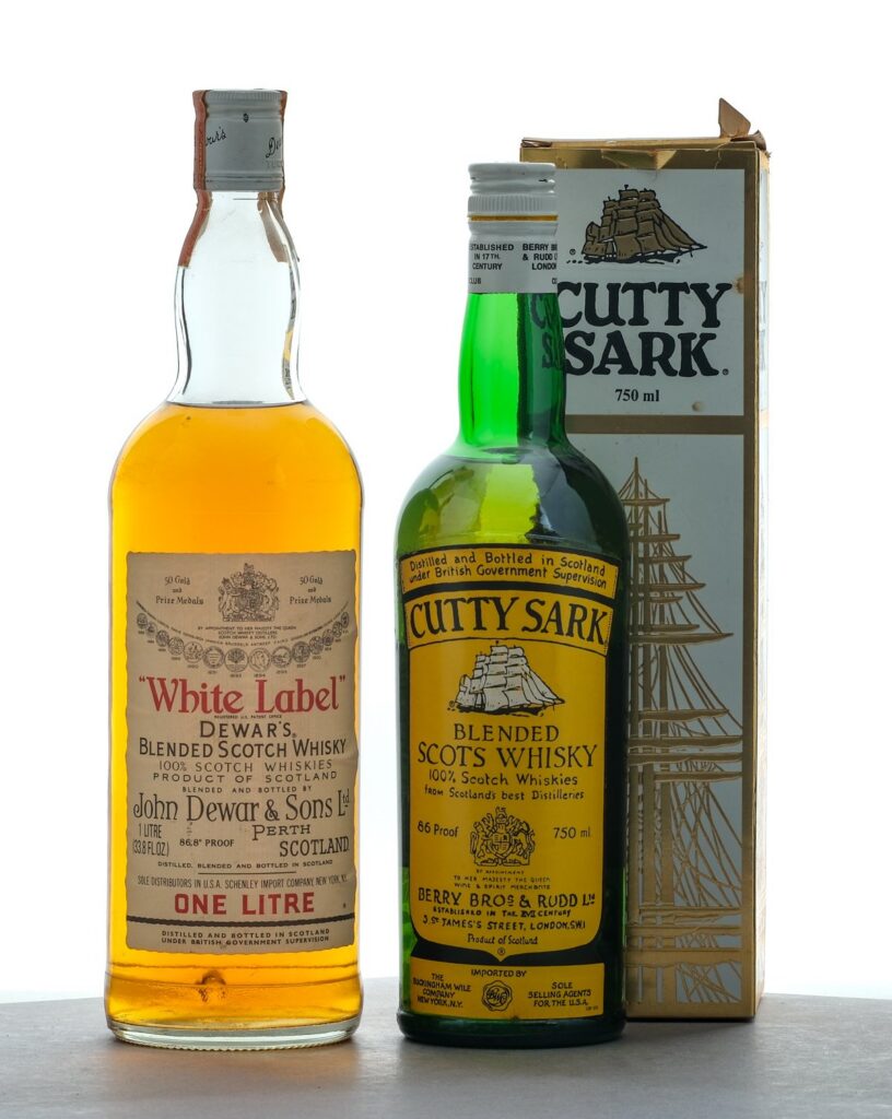 Dewar's White Label/Cutty Sark Blended Scotch Group (2 Bottles)