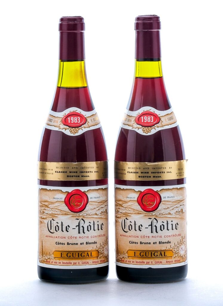 E. Guigal Cote-Rotie Grand Vin Rhone Table Wine 1983 Group (2 Bottles)